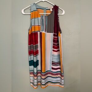 LOFT Multicolor Striped Dress